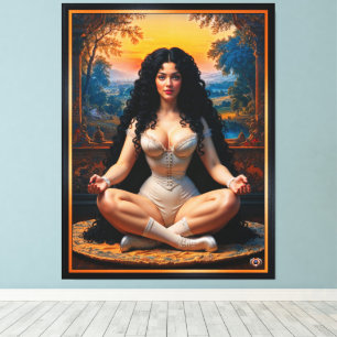 Toile Femme Élégante En Harmonie Méditative par Xzendor7