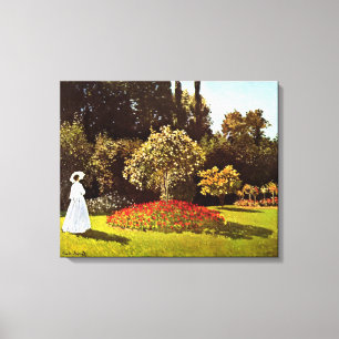 Toile Femme en beaux-arts de Monet de jardin