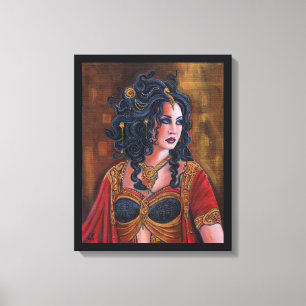 Toile Femme gorgée de méduse avec serpents par Renee Lav