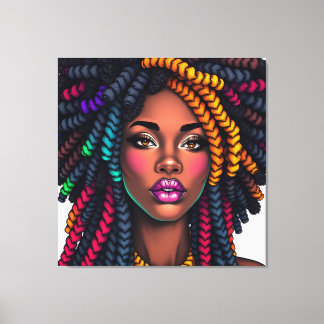 Toile femme noire africaine mélanine sista filles à la p