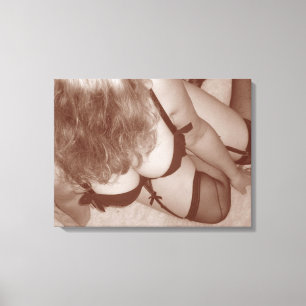 Toile Femme sensuelle dans la lingerie, beauté naturell