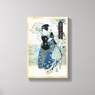 Toile Femme vintage japonaise fraîche de dame de geisha