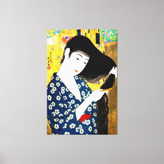 Toile Femme vintage Orientale Japonaise Comportant Ses C