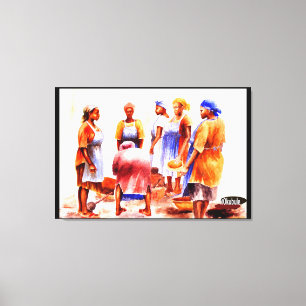 Toile Femmes africaines par Mojisola un Gbadamosi