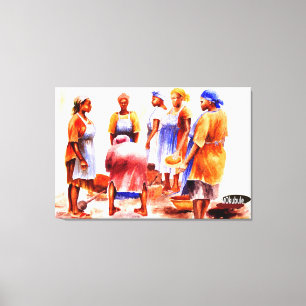 Toile Femmes africaines par Mojisola un Gbadamosi