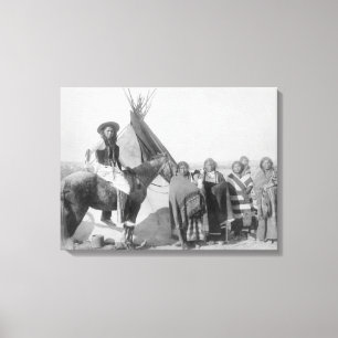 Toile Femmes de Lakota avec les nourrissons et l'homme 