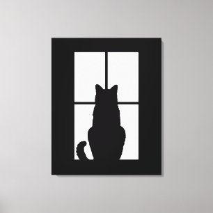 Toile Fenêtre Cat Cliquez pour Customiser Obtenir une dé