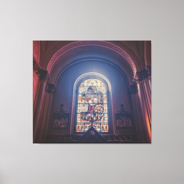 Toile Fenêtre de l'église en verre (Recto)