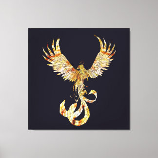 Toile Fênix em chamas - Phoenix on fire.