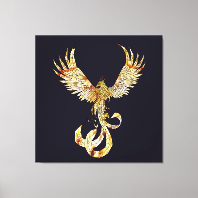 Toile Fênix em chamas - Phoenix on fire. (Recto)