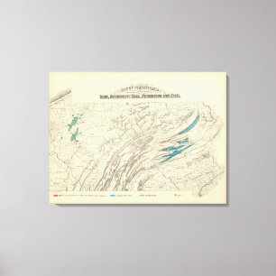 Toile Fer de Penn, charbon, pétrole, zinc