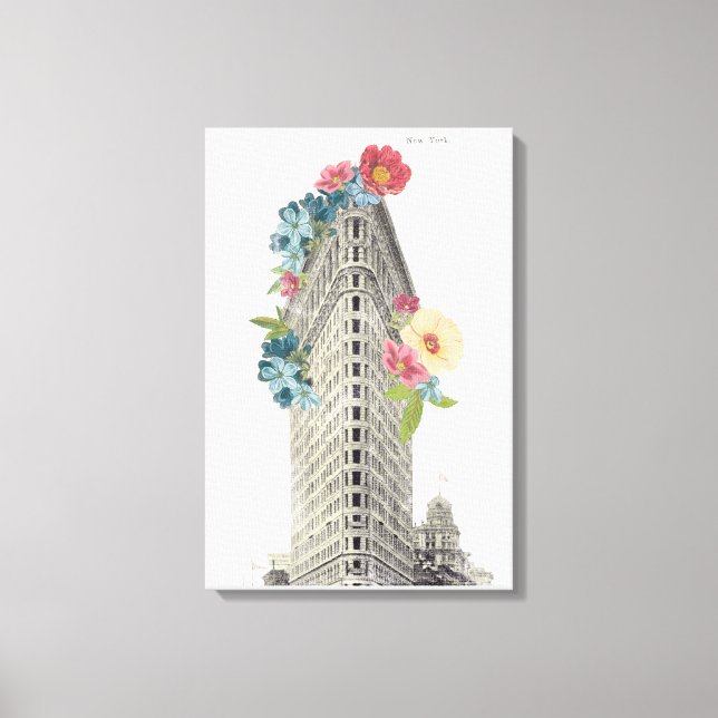 Toile Fer plat floral | New York, New York (Recto)