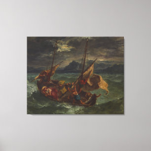 Toile Ferdinand Delacroix Christ sur la mer de Galilée