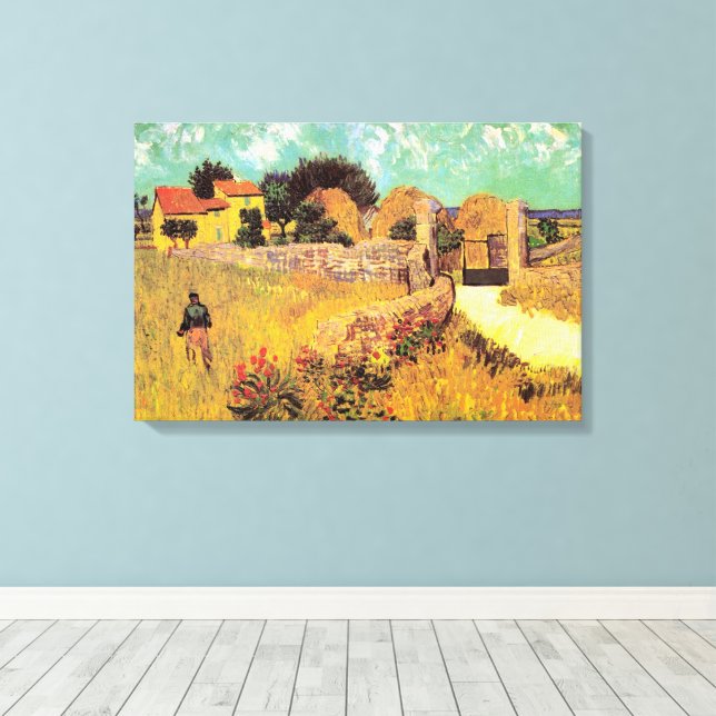 Toile Ferme en Provence par Vincent van Gogh (Insitu (Plancher de Bois))
