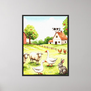 Toile Ferme heureuse