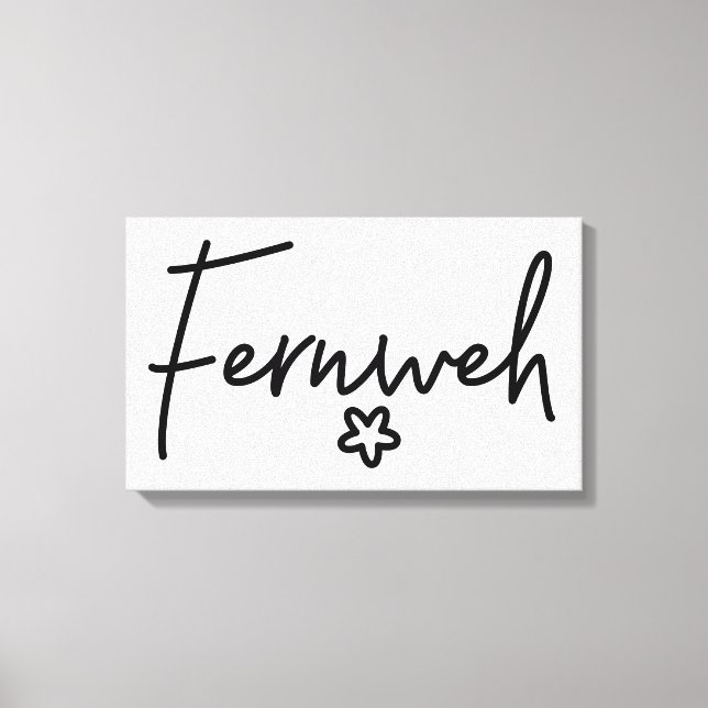 Toile Fernweh, Belles Paroles Allemandes, Longing, Allem (Recto)
