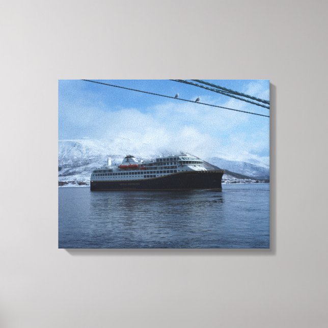 Toile Ferry Hurtigruten quittant le port (Recto)