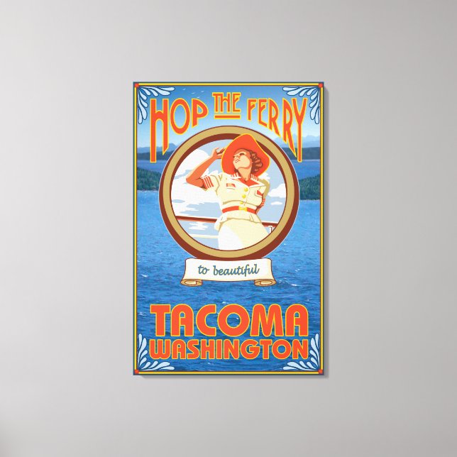 Toile Ferry pour femme - Tacoma, Washington (Recto)