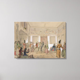 Toile Festin de harem, Téhéran (crayon et la semaine s