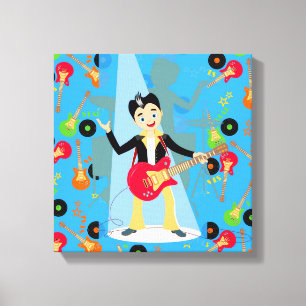 Toile Fête d'anniversaire Rock Star Boy