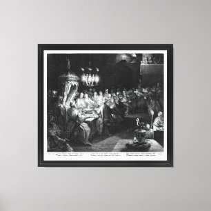 Toile Fête de Belshazzar par graveur Jan Muller