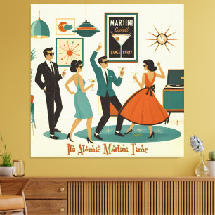 Toile Fête de Cocktail en Plein Style Mid Century It's A