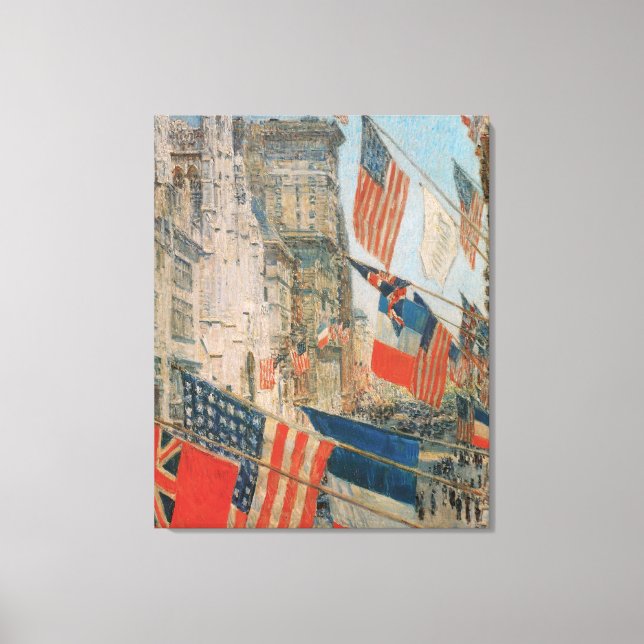 Toile Fête des Alliés, mai 1917 par Childe Hassam, Art V (Recto)
