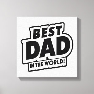 Toile Fête des pères Meilleur Père Dans Le Monde
