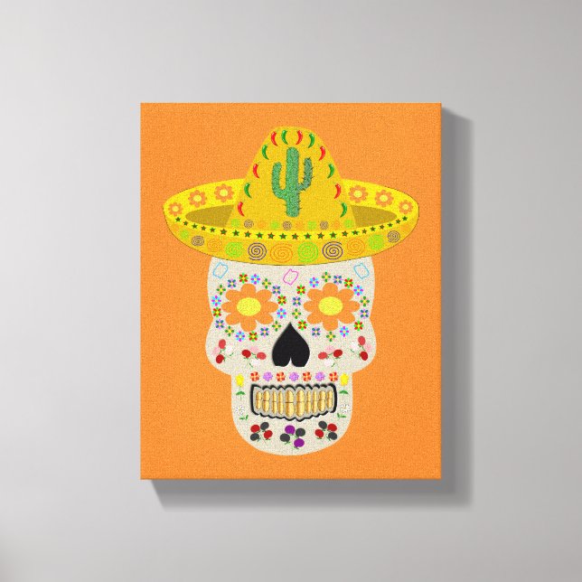 Toile Fête mexicaine du crâne mort (Recto)