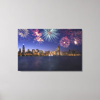 Feu d'artifice sur l'horizon de Chicago 2
