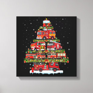 Toile Feu de camion feux Pompier Camion d'incendie Noël