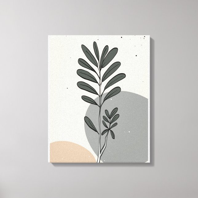 Toile Feuilles abstraits modernes (Recto)