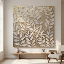 Feuilles botaniques dorées élégantes – Réaliste