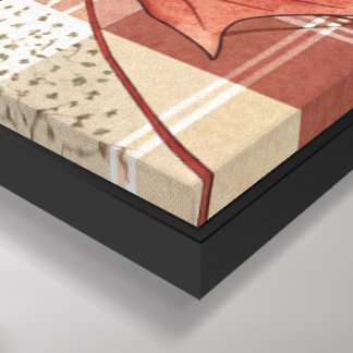 Toile Feuilles d'automne chaudes avec Motif plaid
