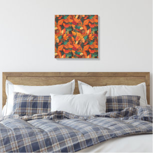 Toile Feuilles d'automne colorées