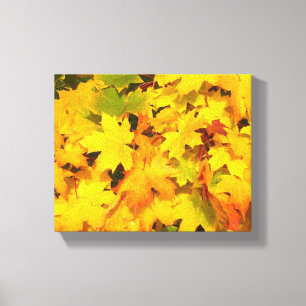 Toile Feuilles de l'érable d'automne aux couleurs d'auto