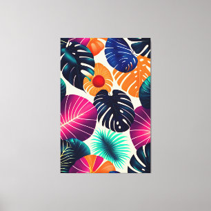 Toile Feuilles tropicaux
