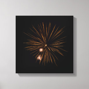 Toile feux d'artifice orange sur arrière - plan noir
