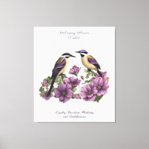 Toile Février Mois de naissance Fleur personnalisée Anni