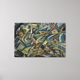 Toile Fiddler, peinture à l'huile cubiste