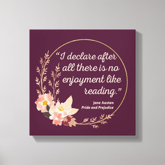 Toile Fierté et préjugé Citation III - Style mignon (Recto)