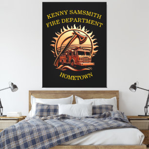 Toile Fiery Valor Intricablement Héroïque Conception De 