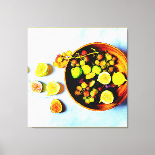 Toile "Figes Et Fruits De Raisins" Belle Photo. Commande