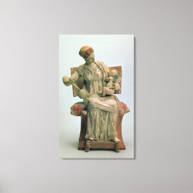 Toile Figurine d'Aphrodite jouant avec Eros (Recto)