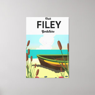 Toile Filey, Yorkshire Affiche de voyage en bord de mer