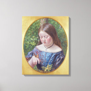 Toile Fille avec un papillon