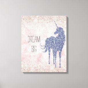 Toile Fille Glam Blush rose violet Parties scintillant U