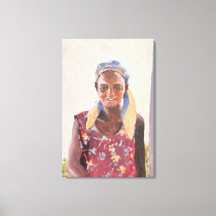 Toile Fille malgache 1989