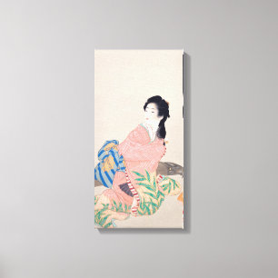 Toile Fille Miyuki (élégante dame japonaise, art asiatiq