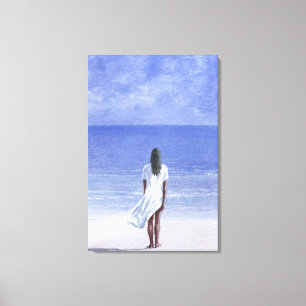 Toile Fille sur la plage 1995
